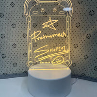 3D Creative Visualization Acrylic Light Table Light Writing Message Board for Keeping Notes, Messages, Greetings Smart USB Connected Writing Notes for Home Office Erasable Board(Rectangle)